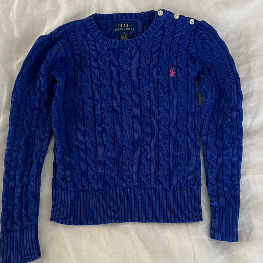 Ralph Lauren Girls Cable Knit Sweater